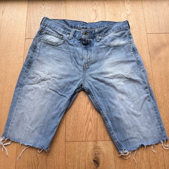 Levi's 511 Light Blue Denim Shorts frayed hem - 33 - Picture 3 of 16